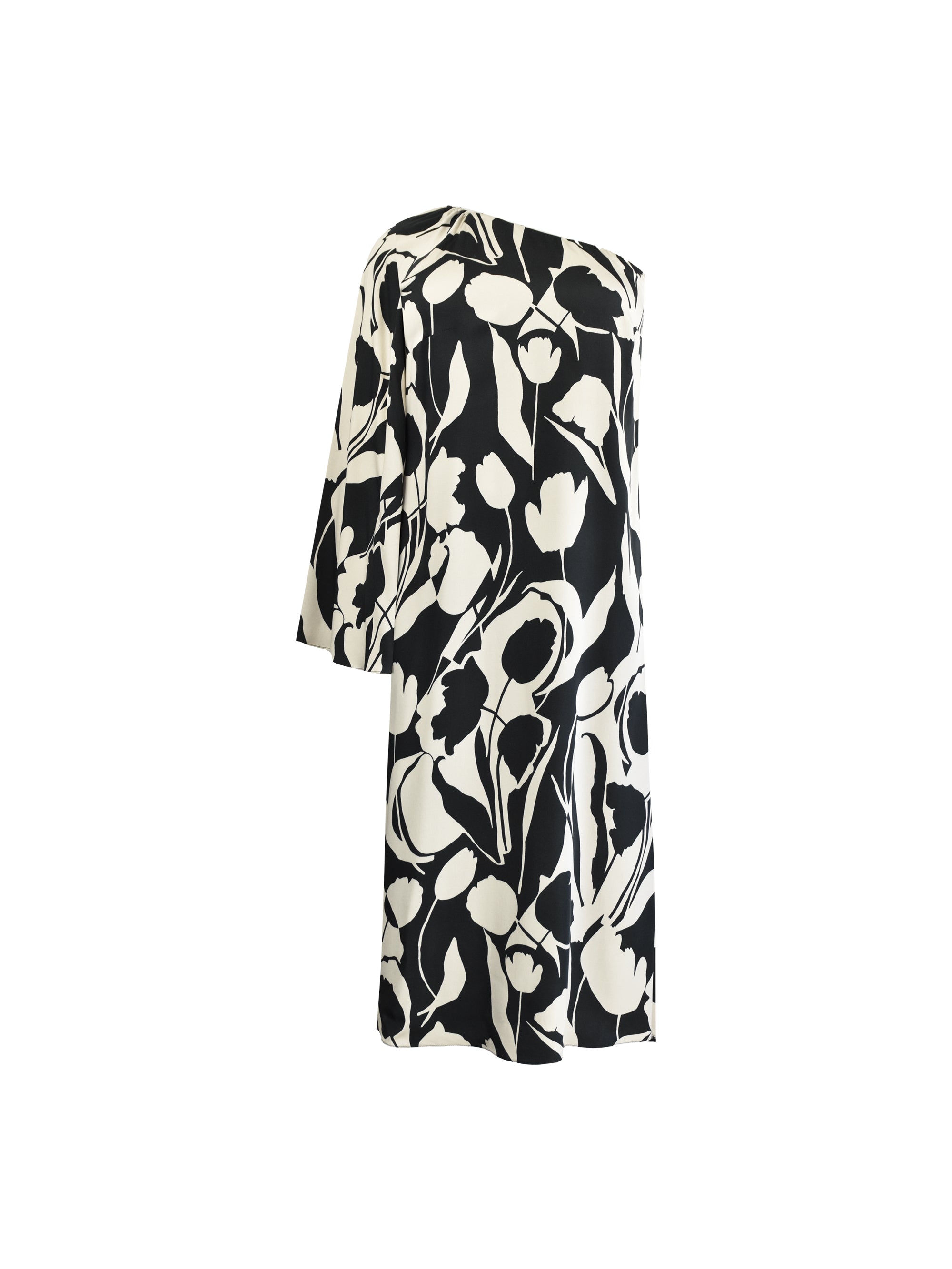 Mono Floral Print One Shoulder Maxi Dress Mono Floral Print One Shoulder Maxi Dress