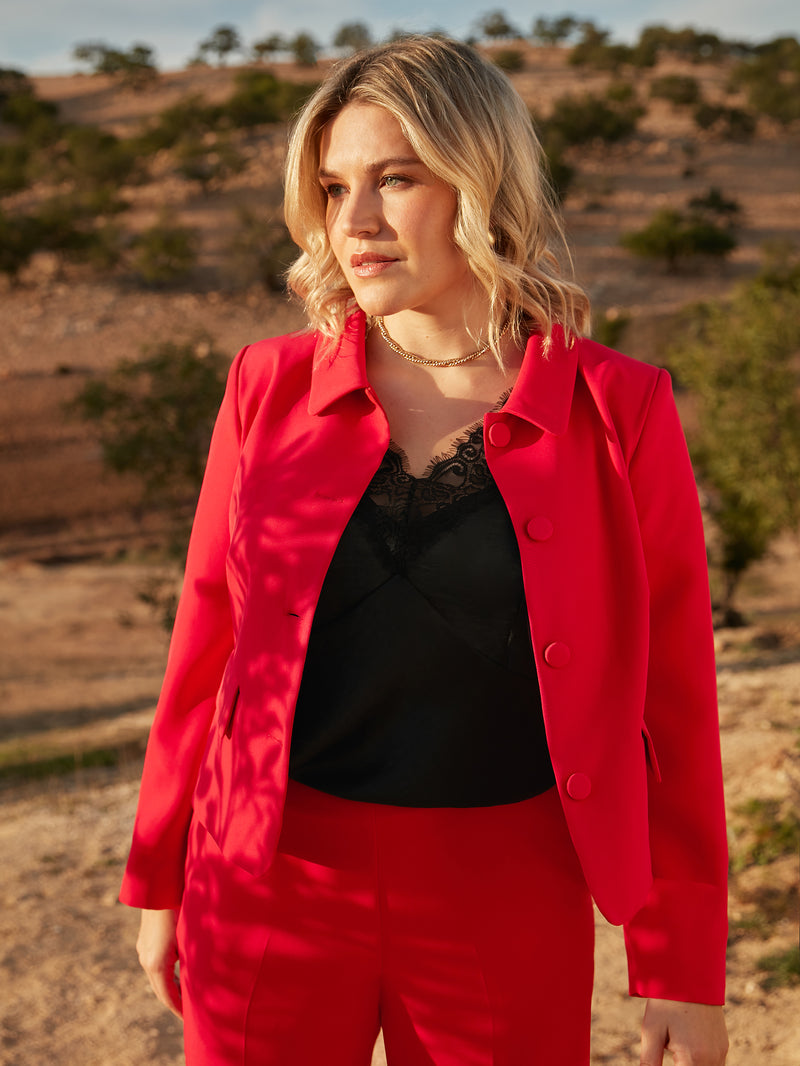 Red Short Tailored Jacket