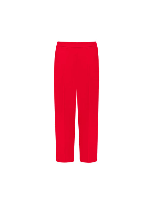 Red Tailored Side Split Trousers