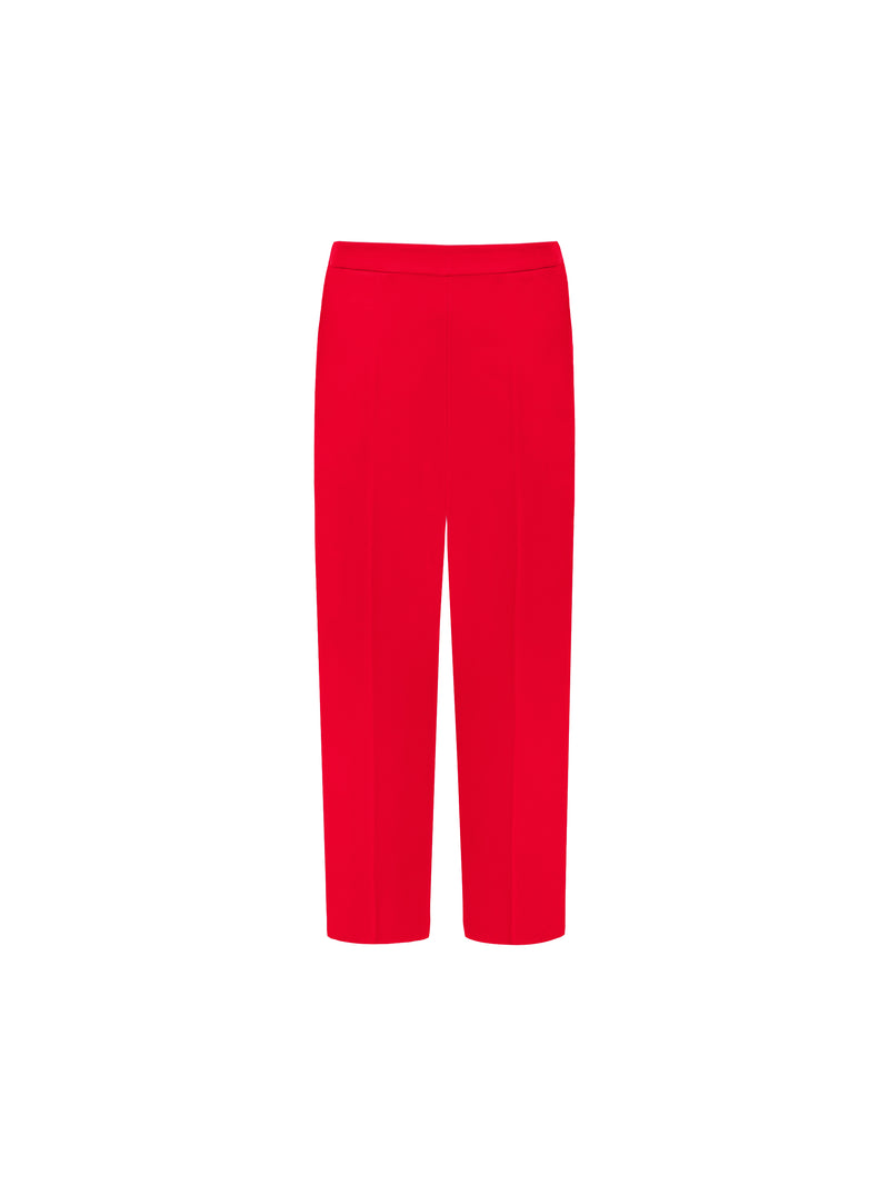 Red Tailored Side Split Trousers