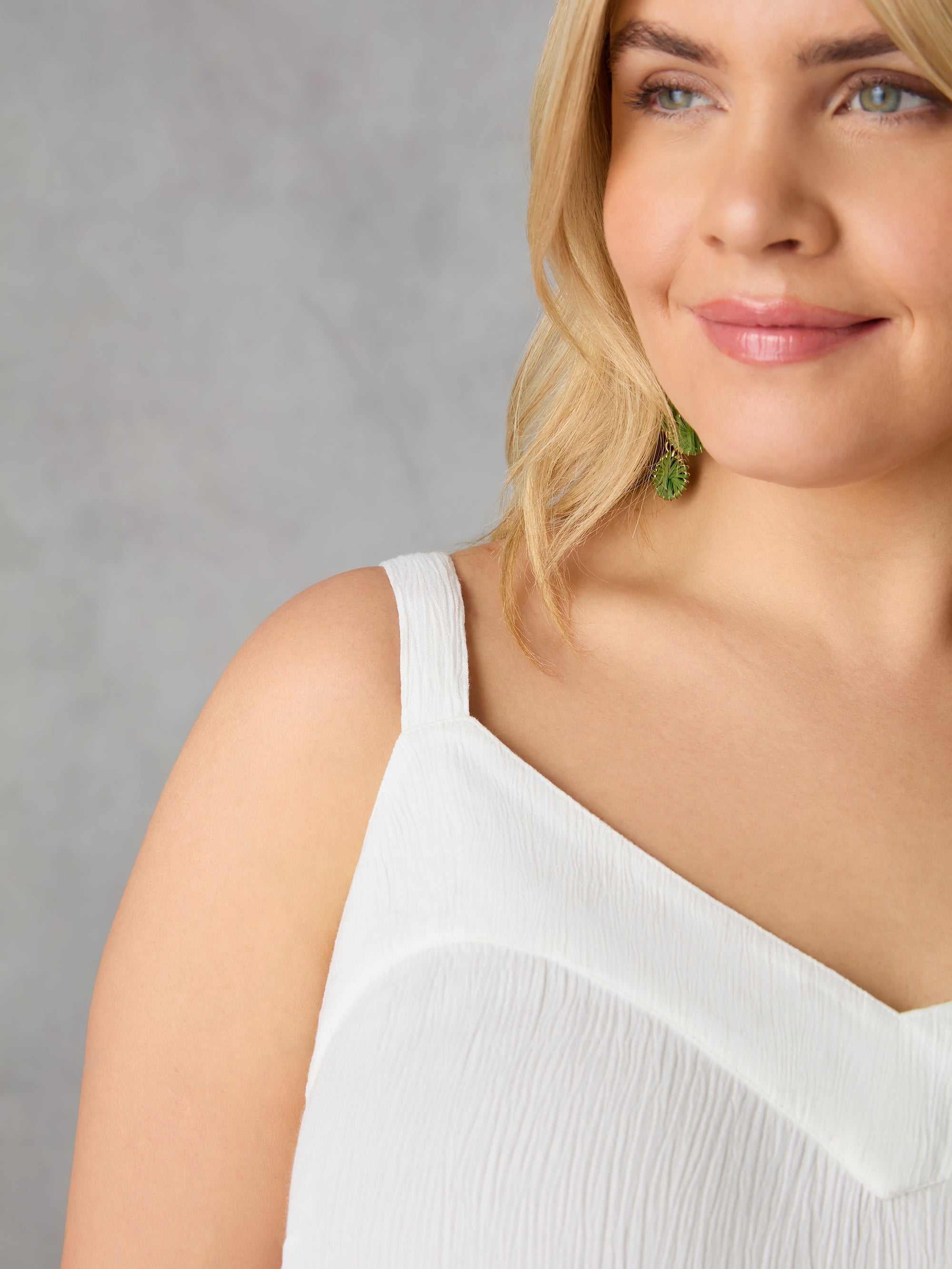 White Crinkle Cami