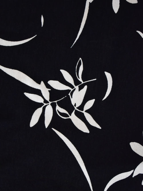 Mono Floral Print Jersey Tiered Midi Shirt Dress