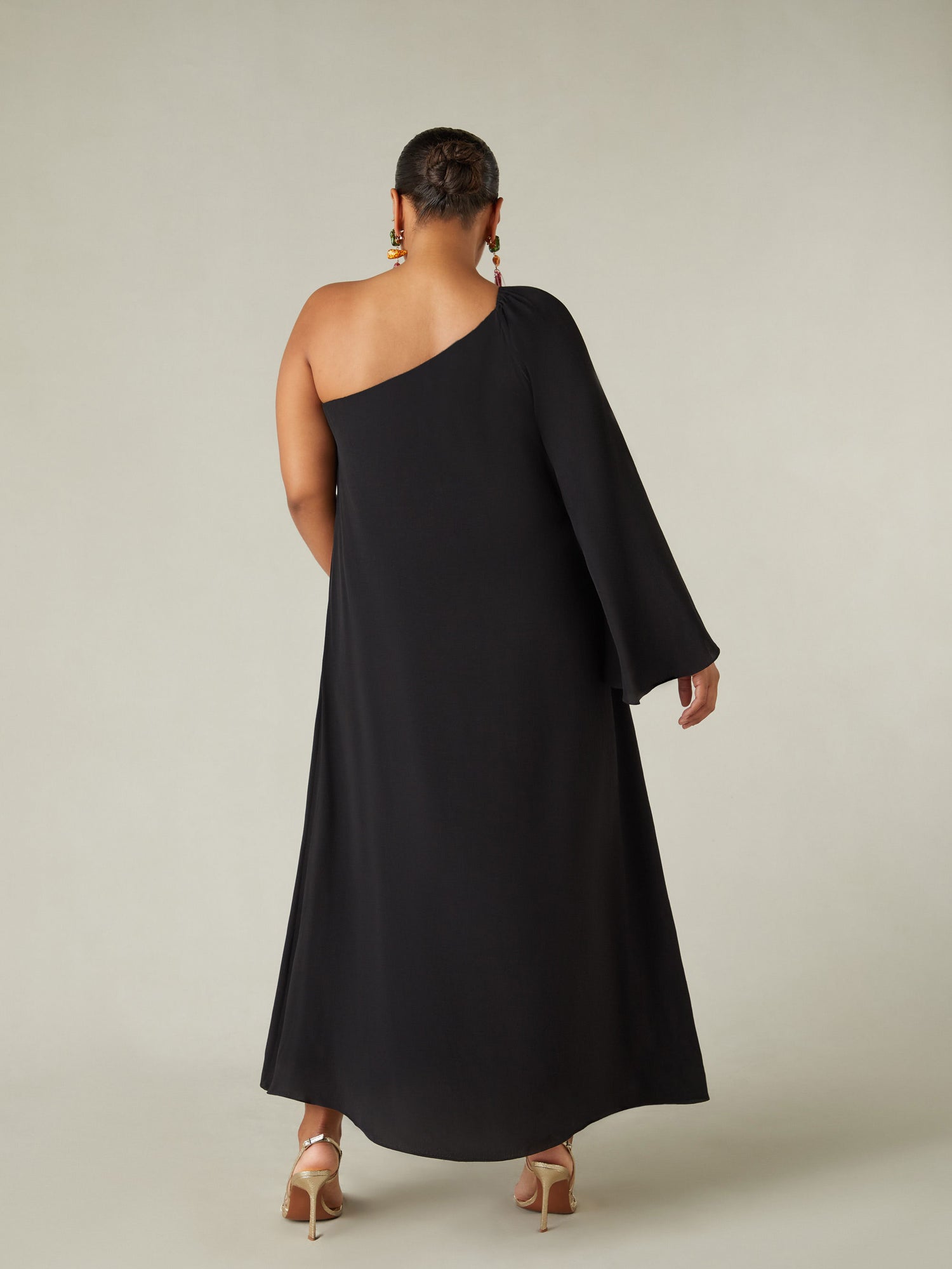 Black One Shoulder Maxi Dress