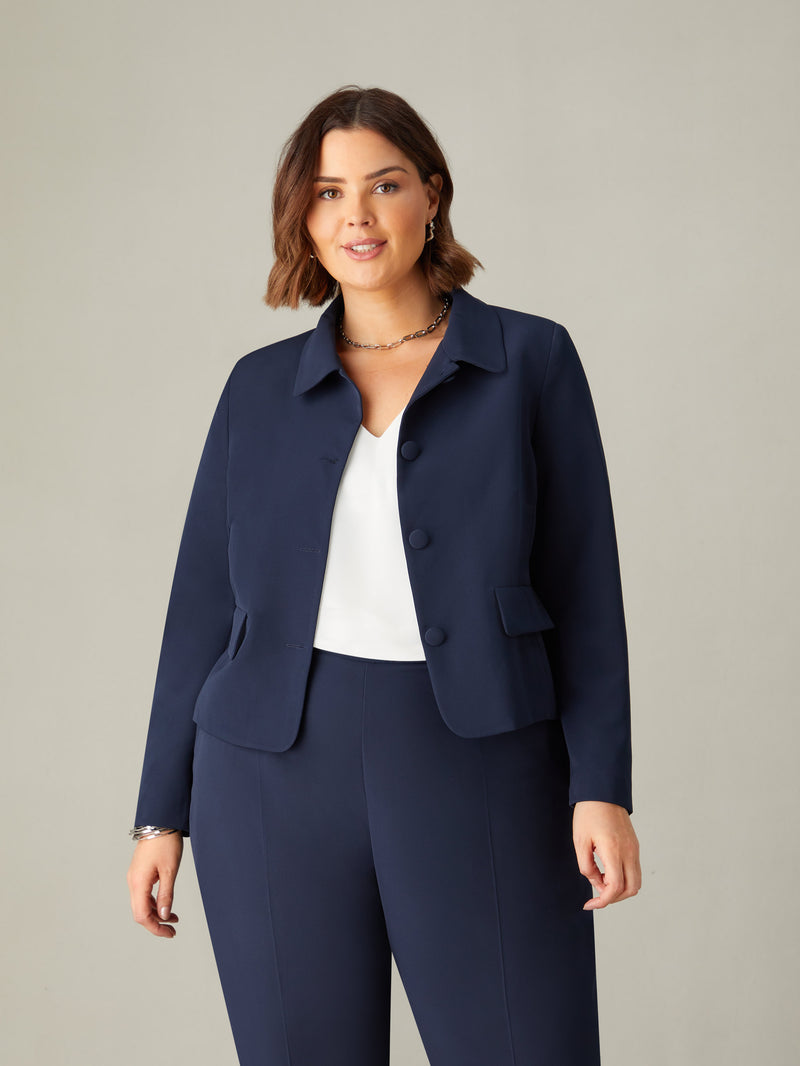 Navy Short Tailored Jacket