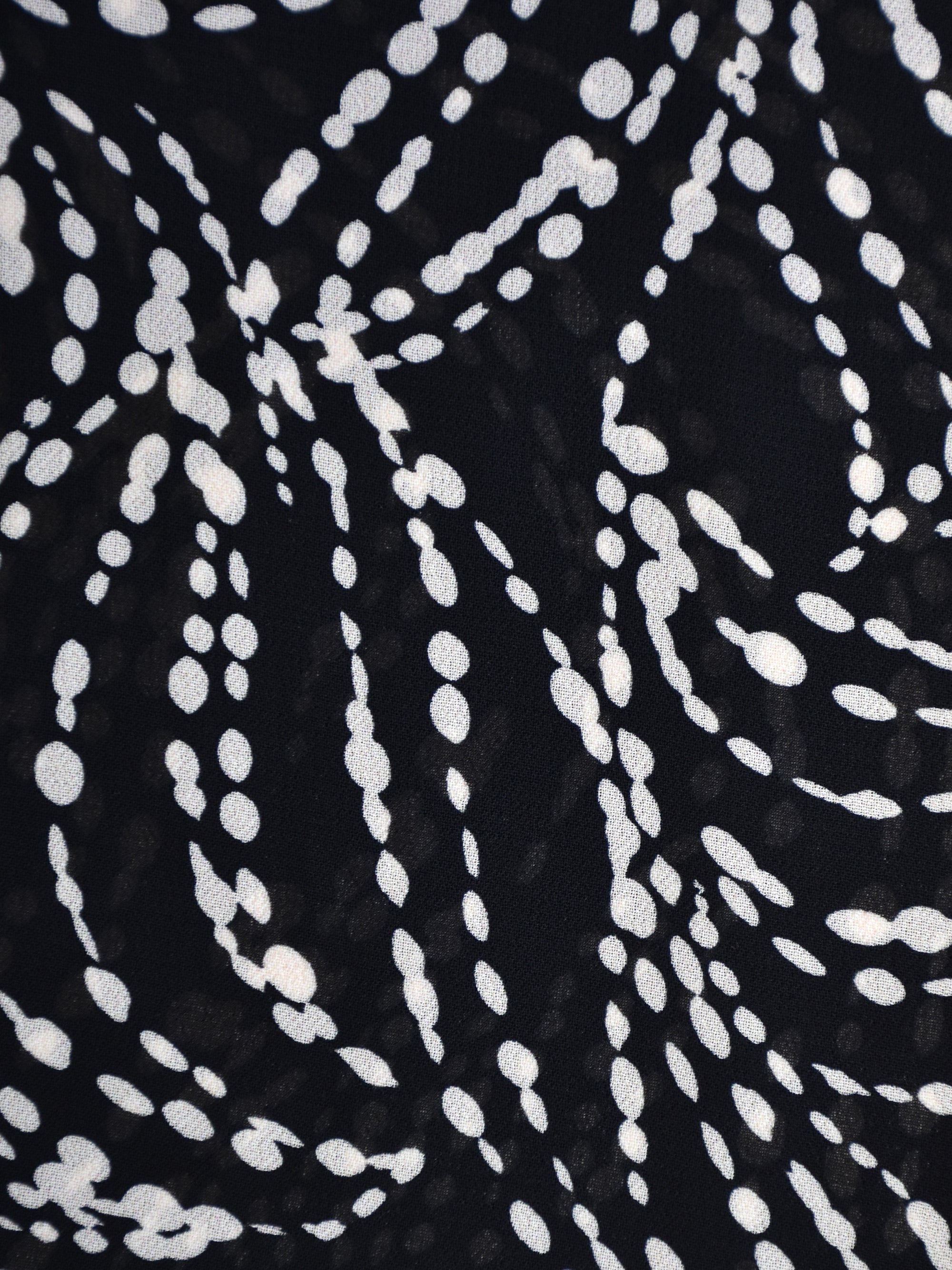 Mono Spot Print Ruffle Maxi Dress