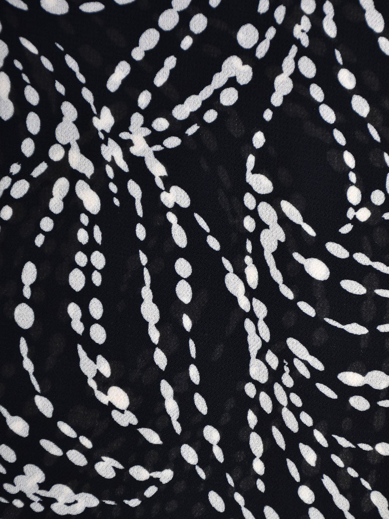 Petite Mono Spot Print Ruffle Maxi Dress