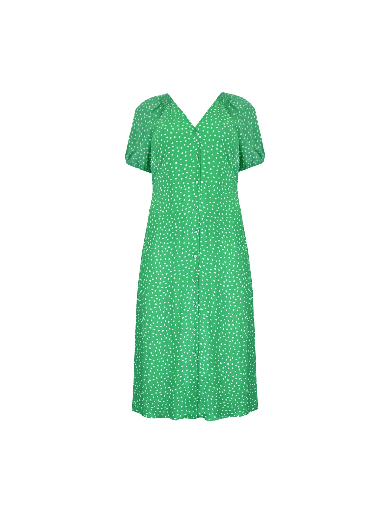 Green Dress With White Spots Midi Dress Green And White Spotty Dress Mela Green Polka Dot Green Dress With White Spots Midi Dress Green And White Spotty Dress Mela Green Polka Dot