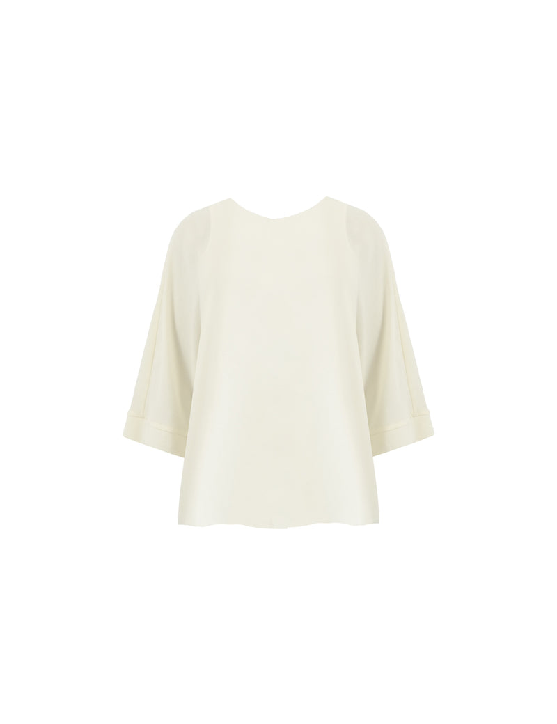 Ivory Textured Overlay Top