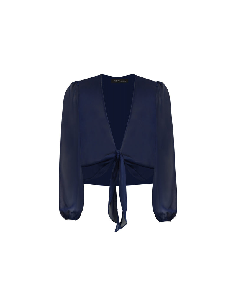 Navy Tie Front Cover Up