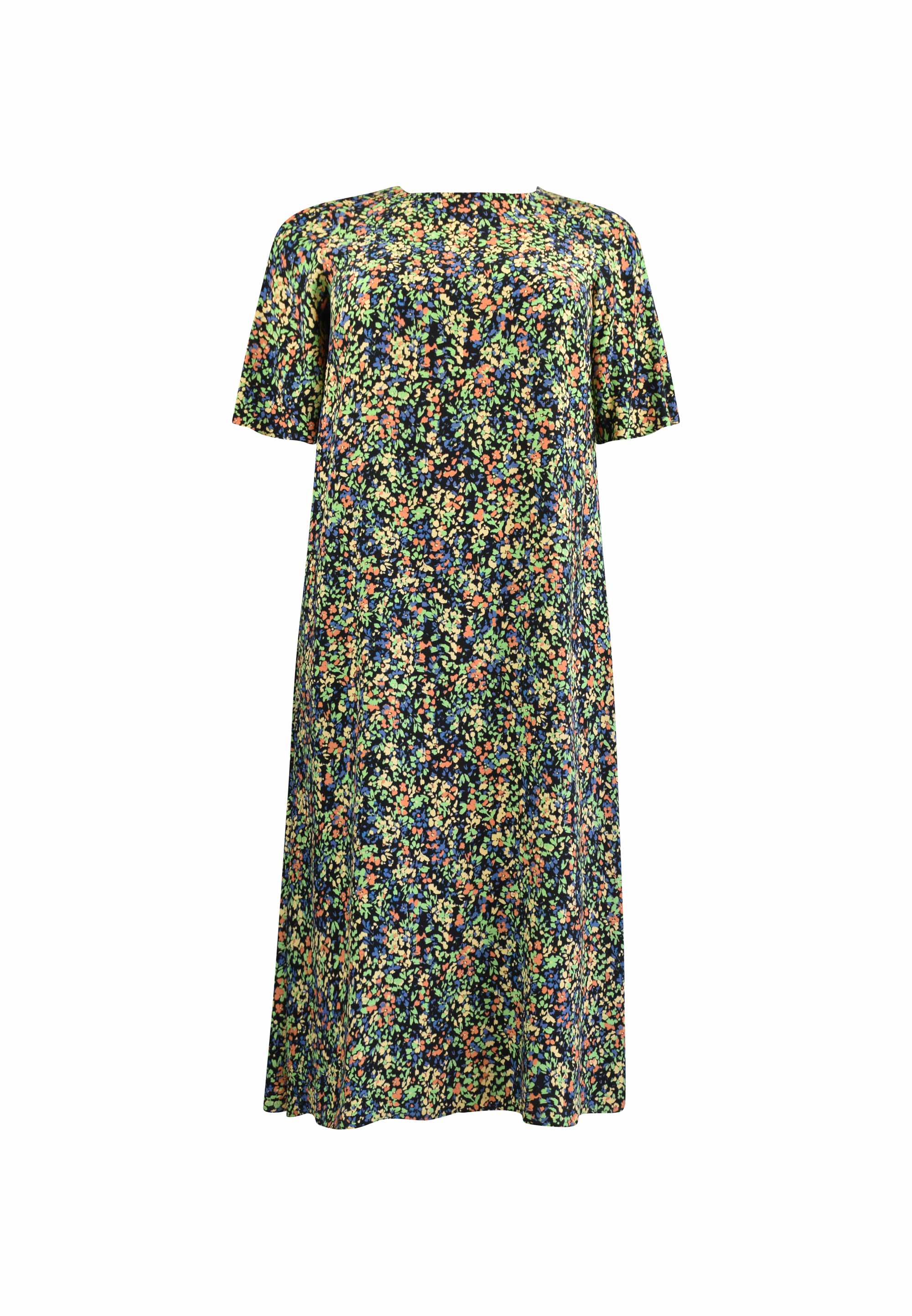 Floral Flutter Sleeve Midaxi T-Shirt Dress