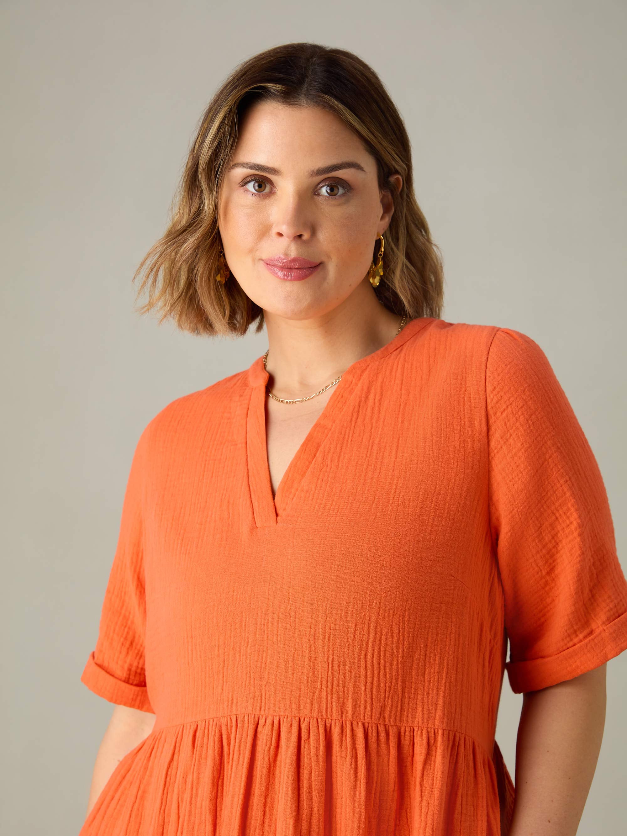 Cotton on orange dress best sale