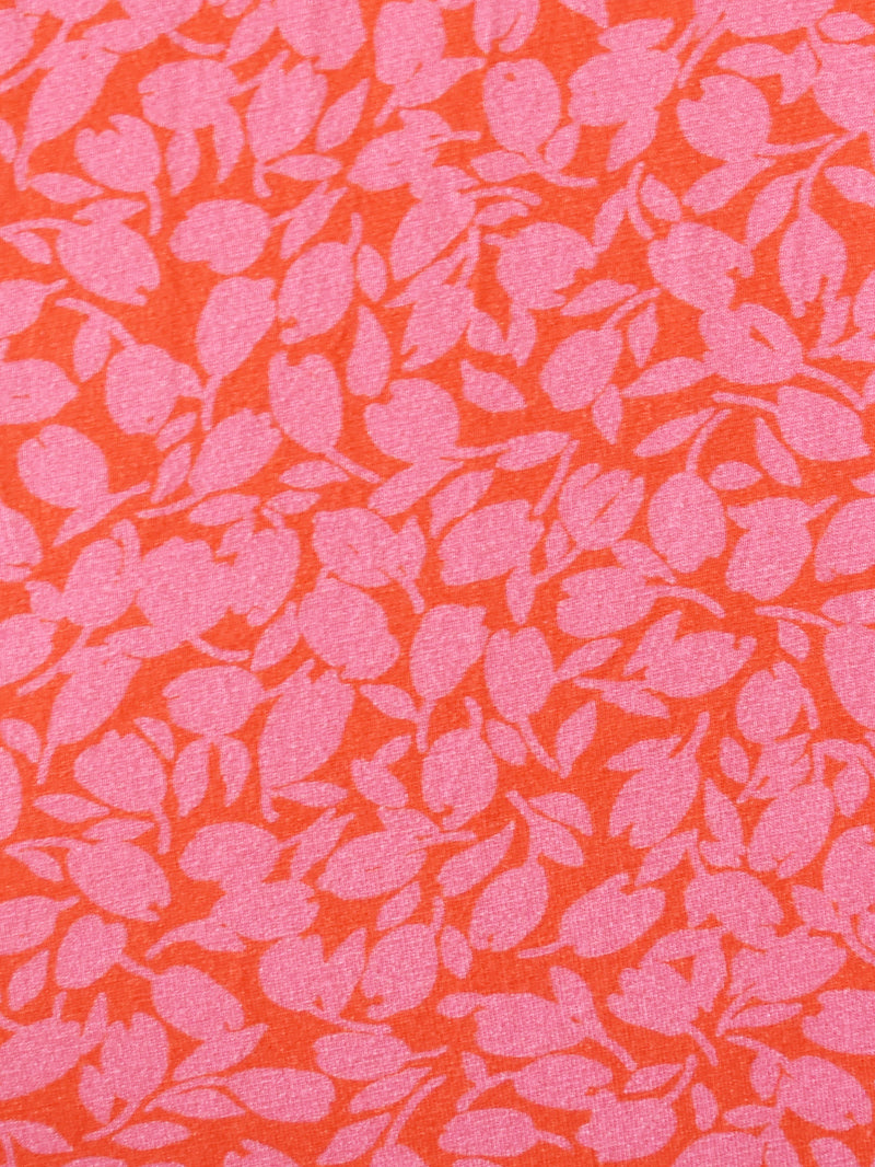 Pink Floral Jersey Relaxed Shirt