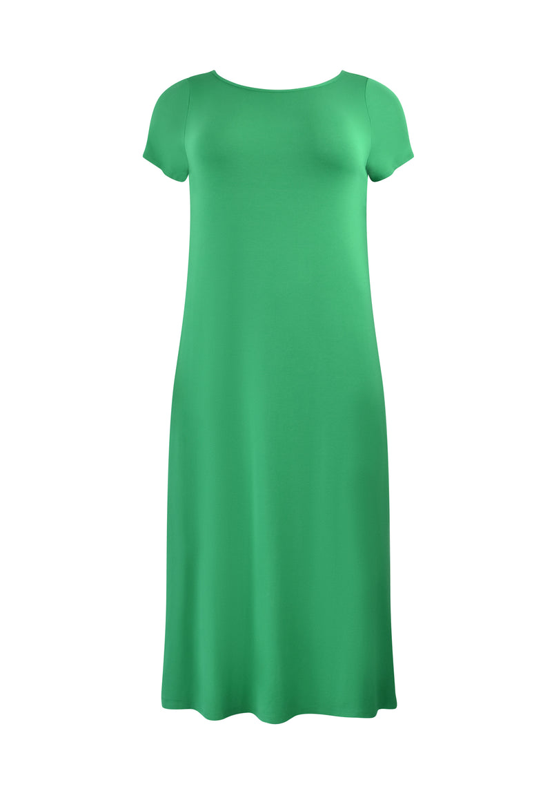 Green Jersey Side Split Midaxi T-Shirt Dress
