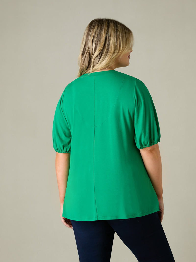 Green Jersey Blouse