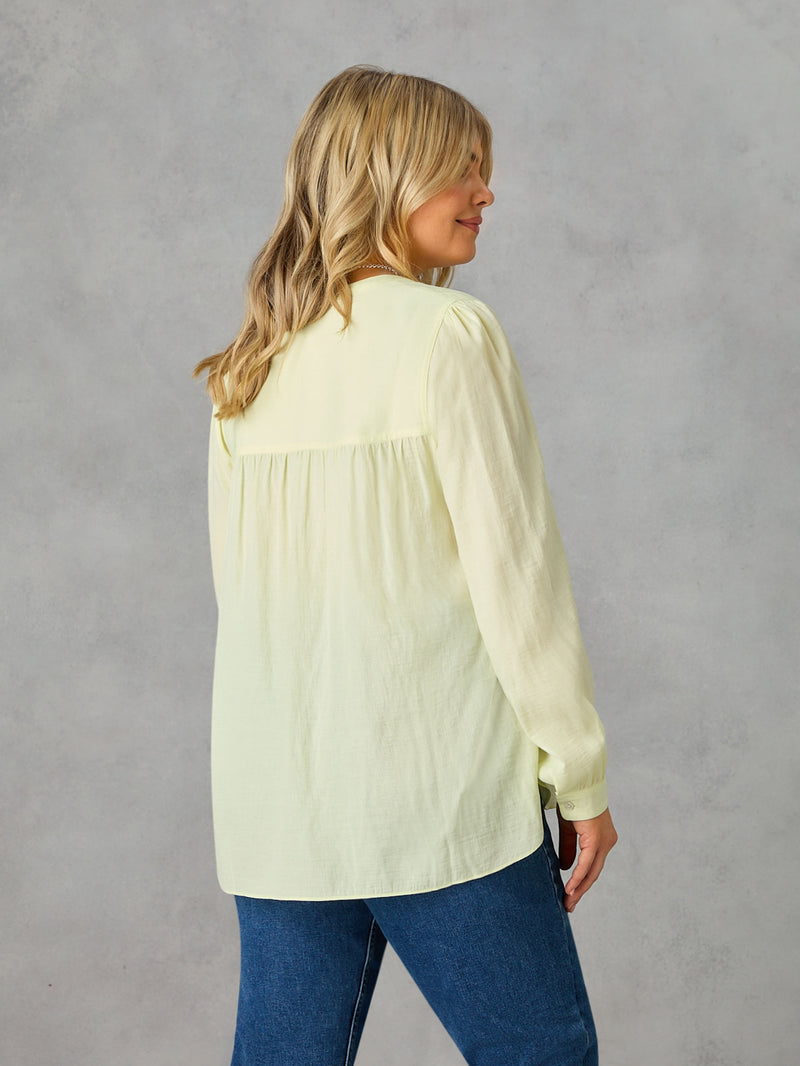 Lemon Charmbray Boho Blouse