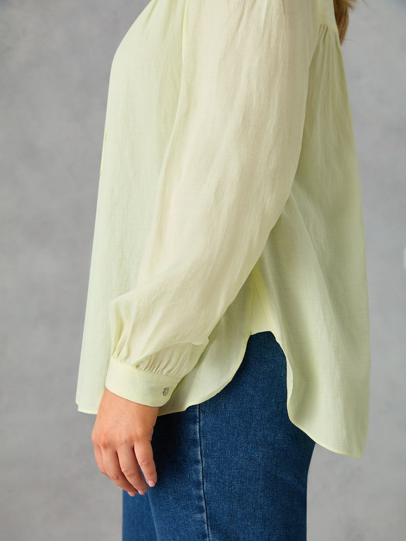 Lemon Charmbray Boho Blouse