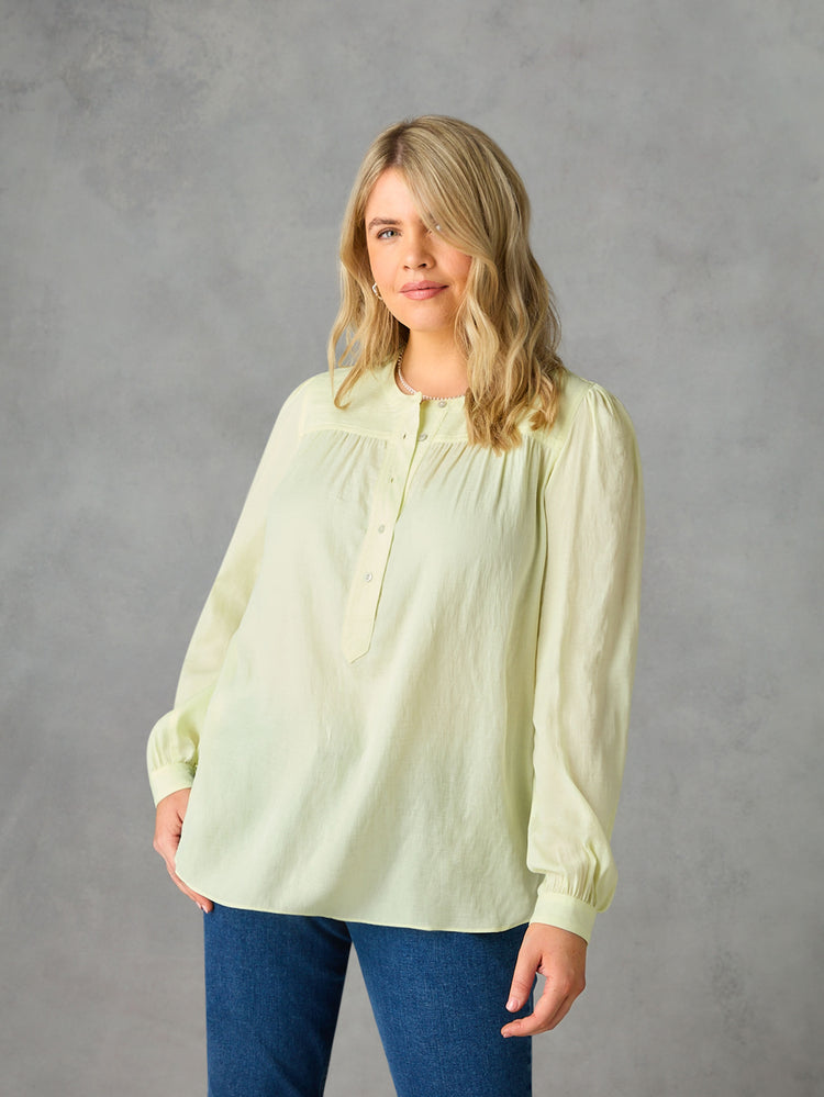 Lemon Charmbray Boho Blouse
