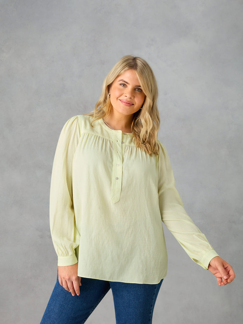 Lemon Charmbray Boho Blouse