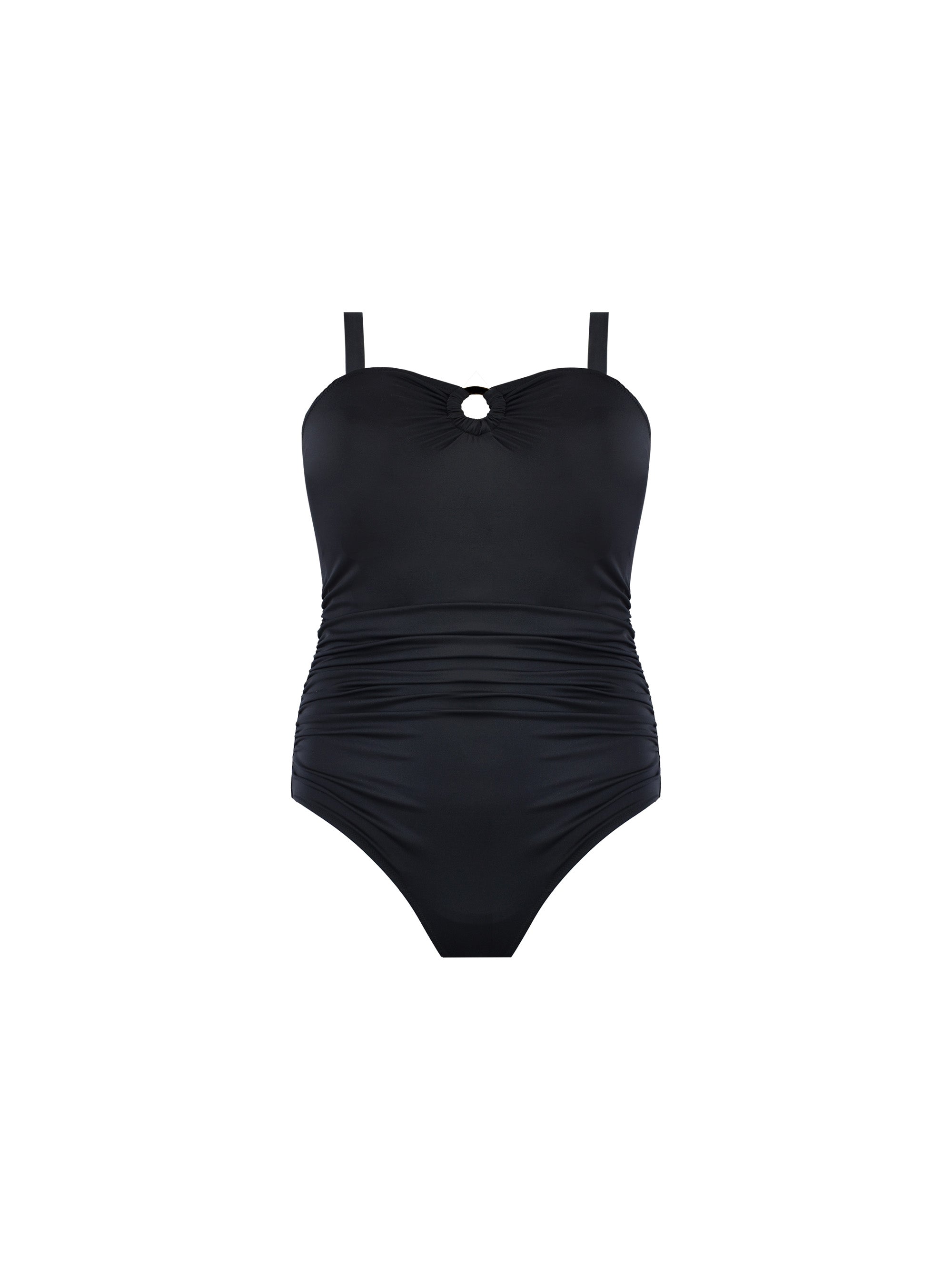 Shops black bandeau swimming costume