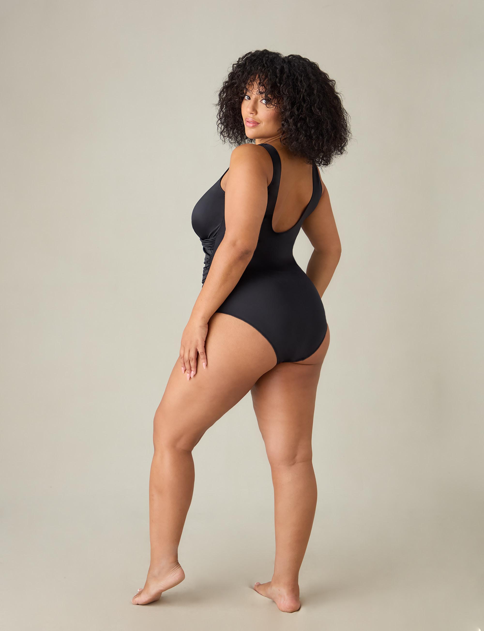 Black Twist Front Swimsuit