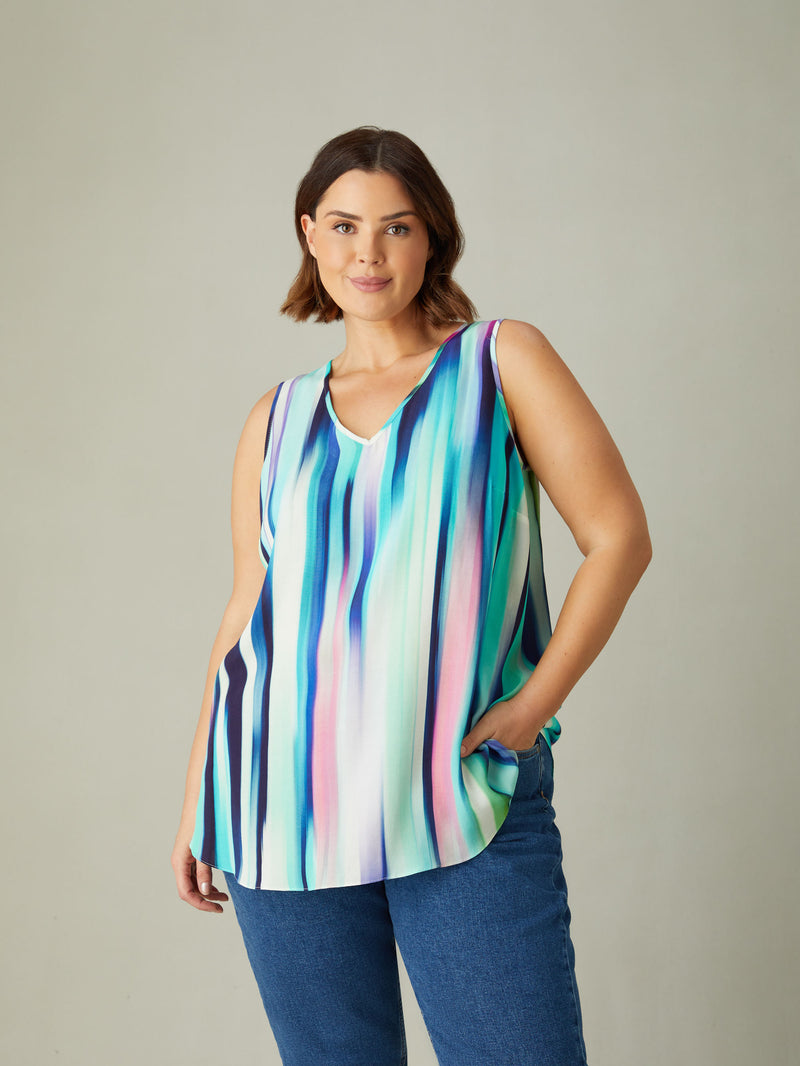 Abstract Print Vest