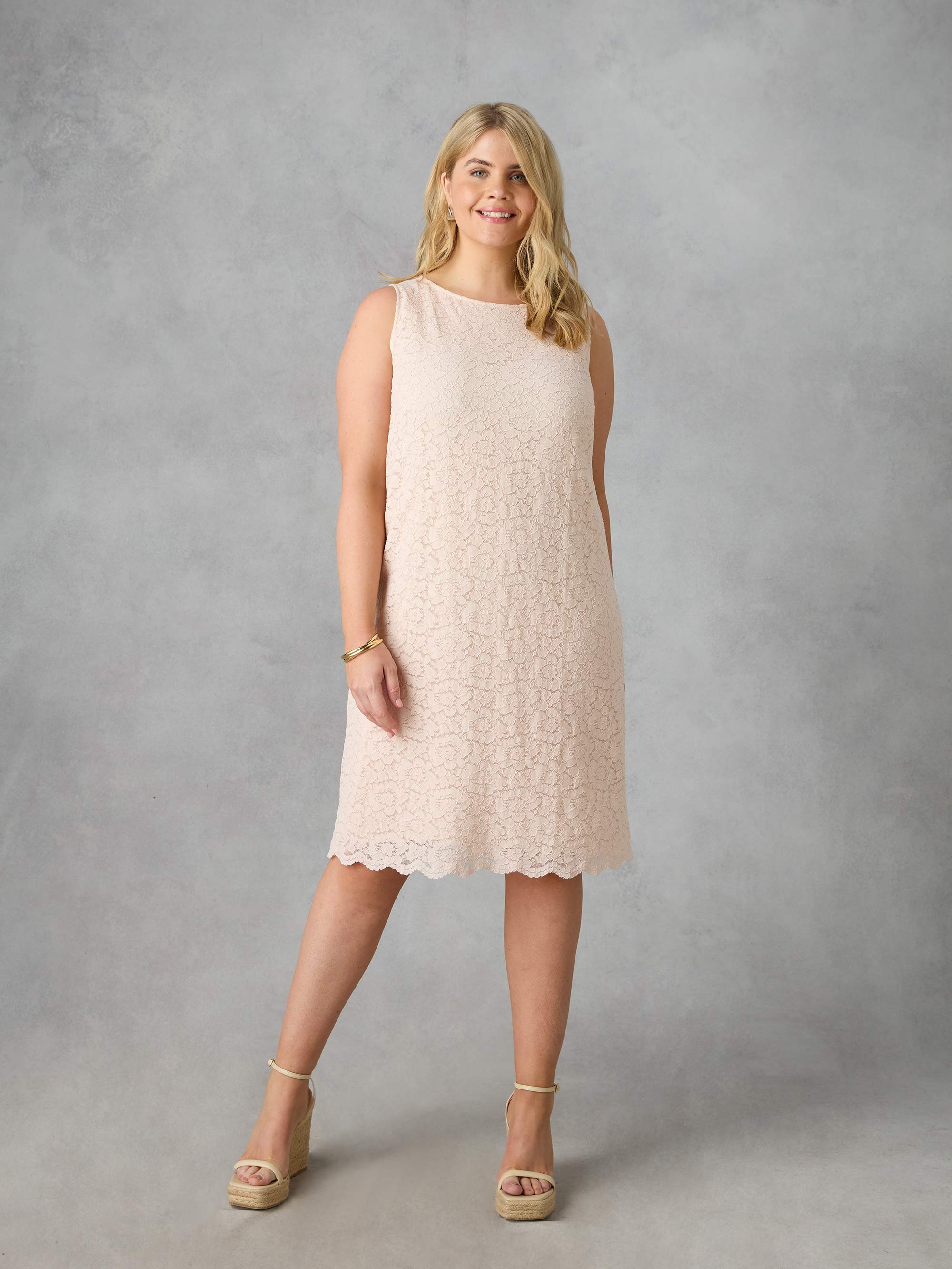 Blush Lace Shift Dress