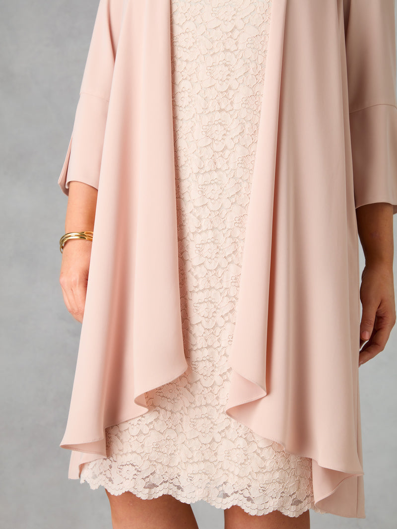 Blush Lace Shift Dress