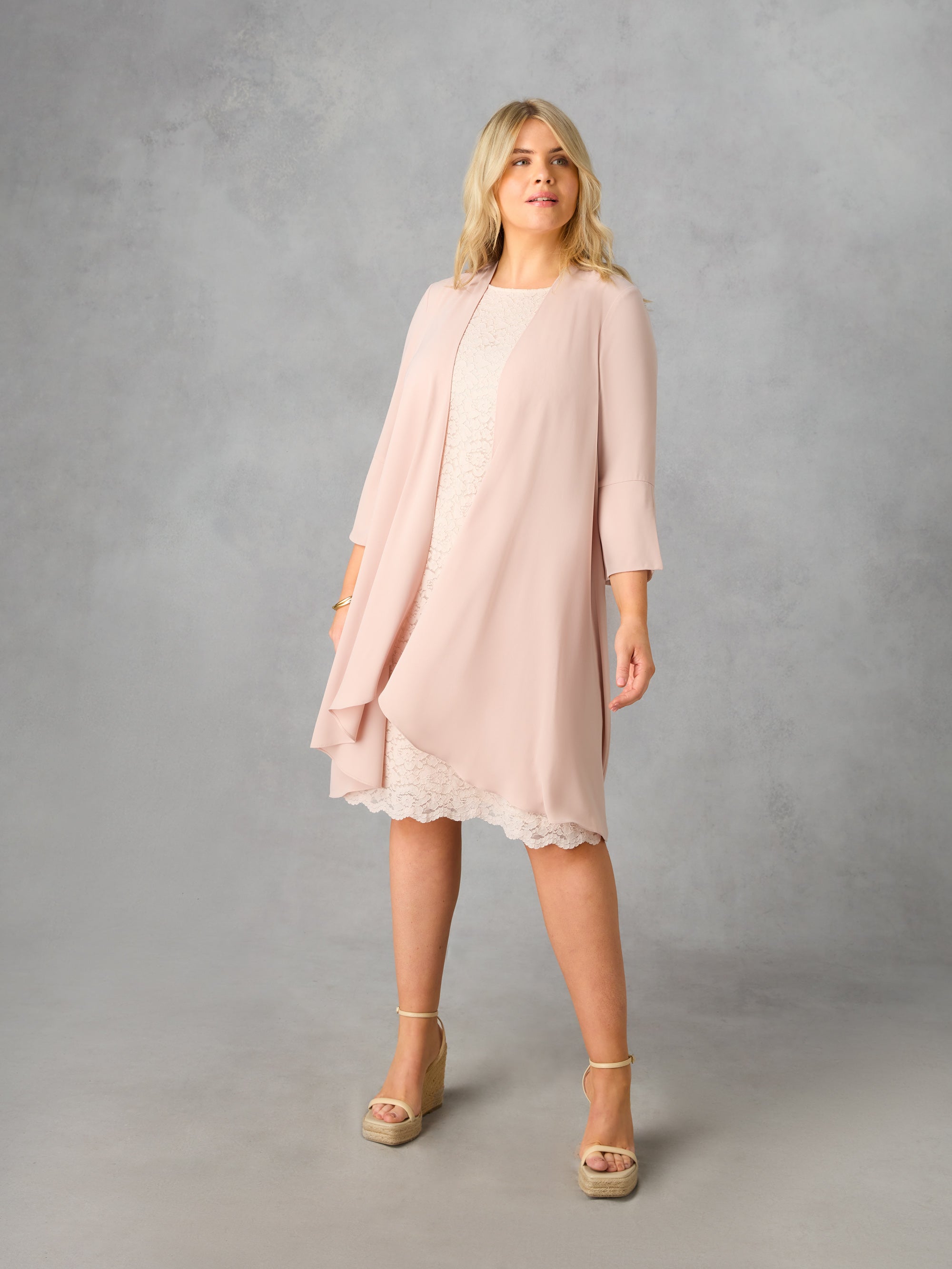 Blush Lace Shift Dress