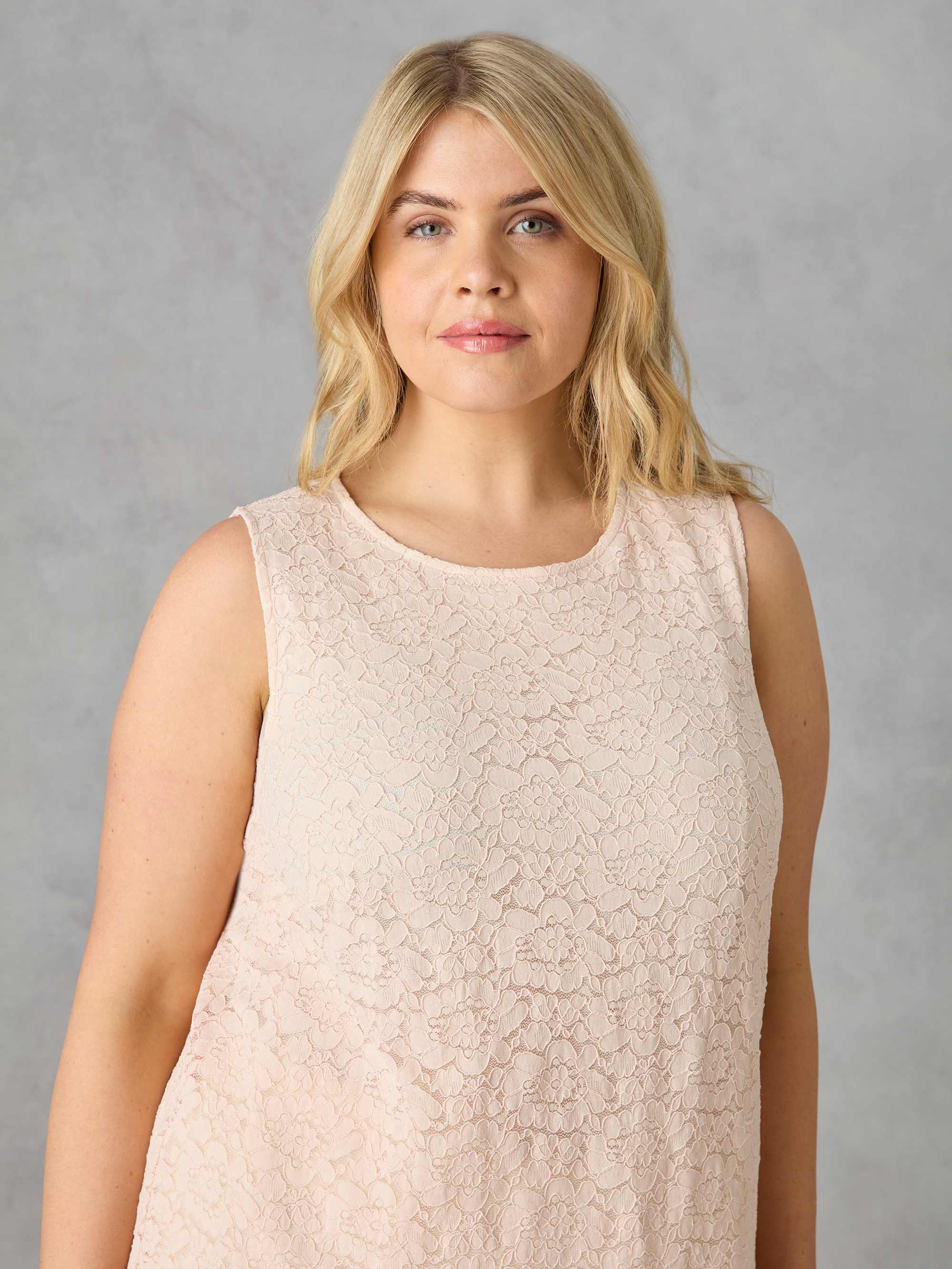 Blush Lace Sleeveless Top