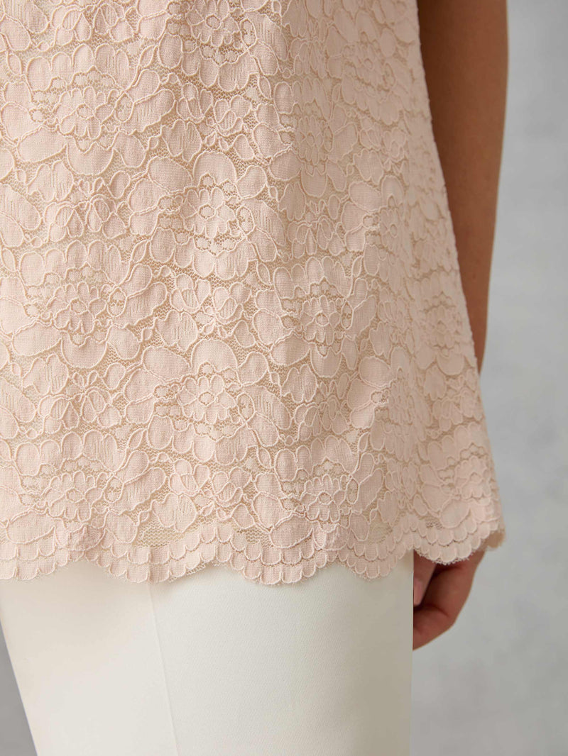 Blush Lace Sleeveless Top