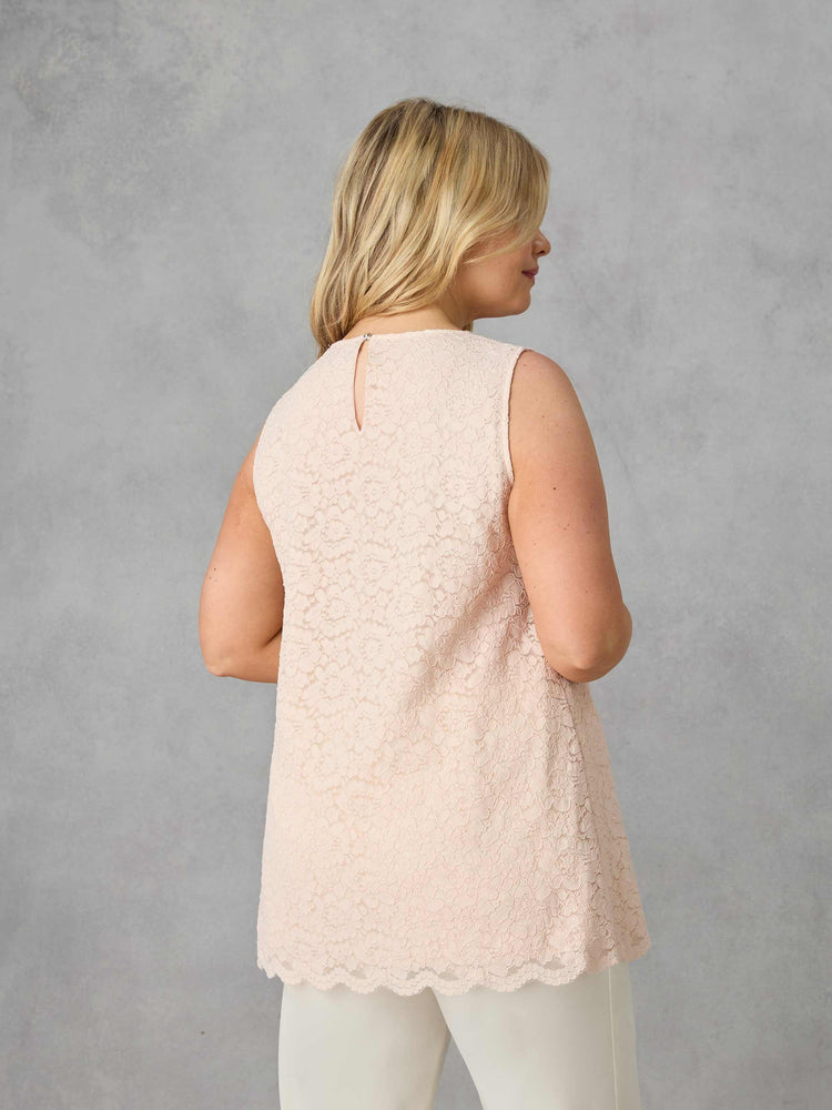 Blush Lace Sleeveless Top