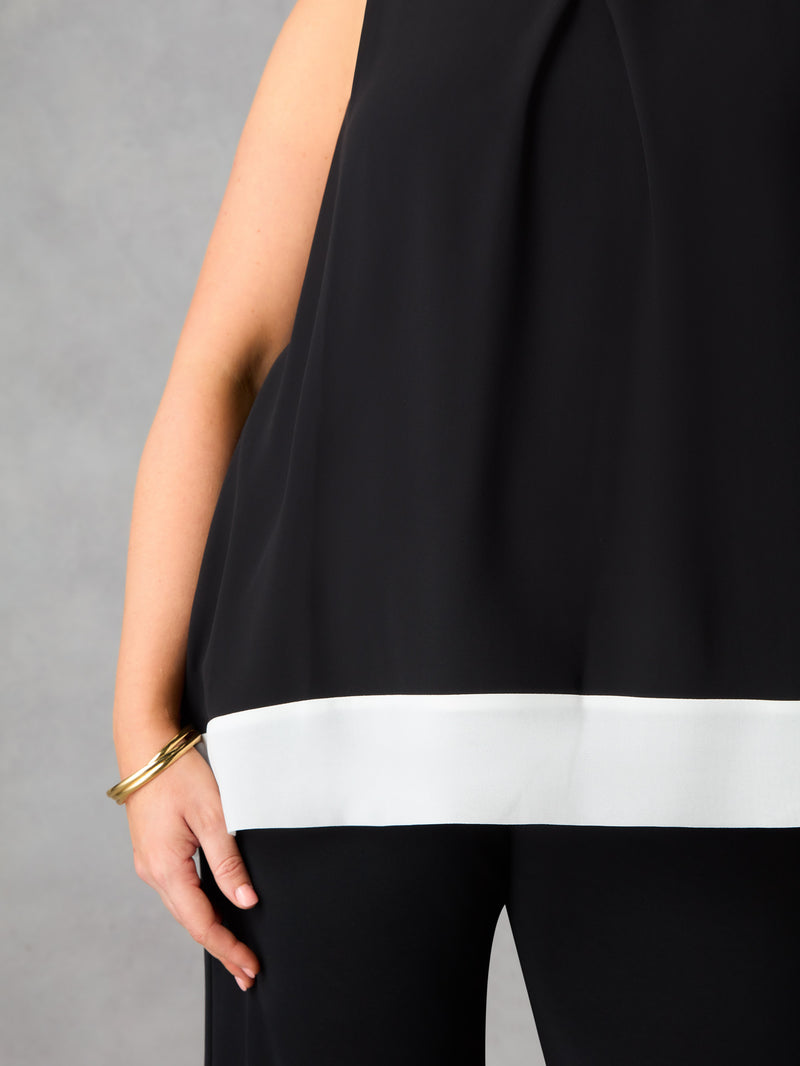 Mono Colourblock Overlay Vest