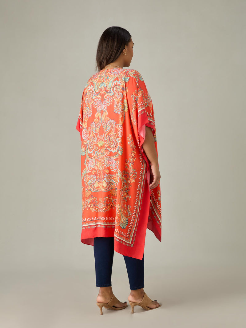 Multi Scarf Print Kimono