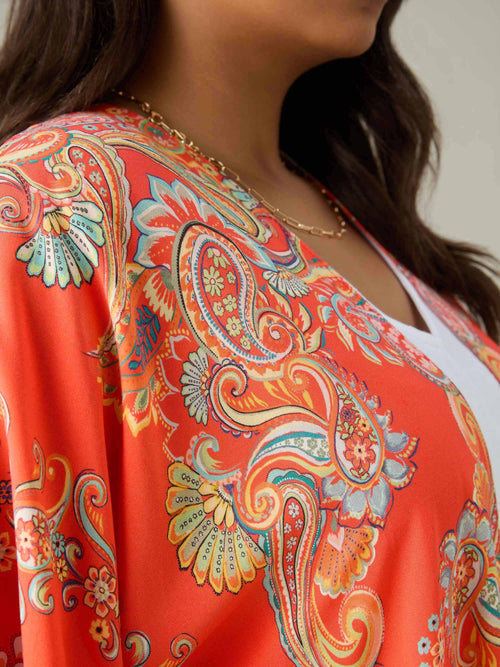 Multi Scarf Print Kimono