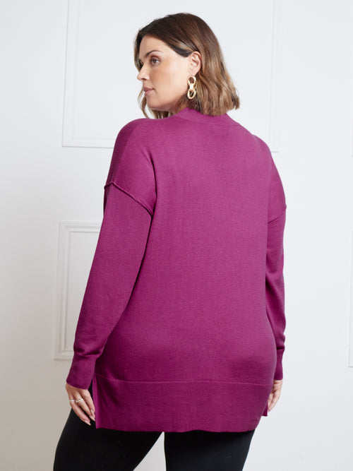 Pink Mock Neck Jumper