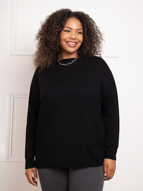 Black Wrap Detail Jumper