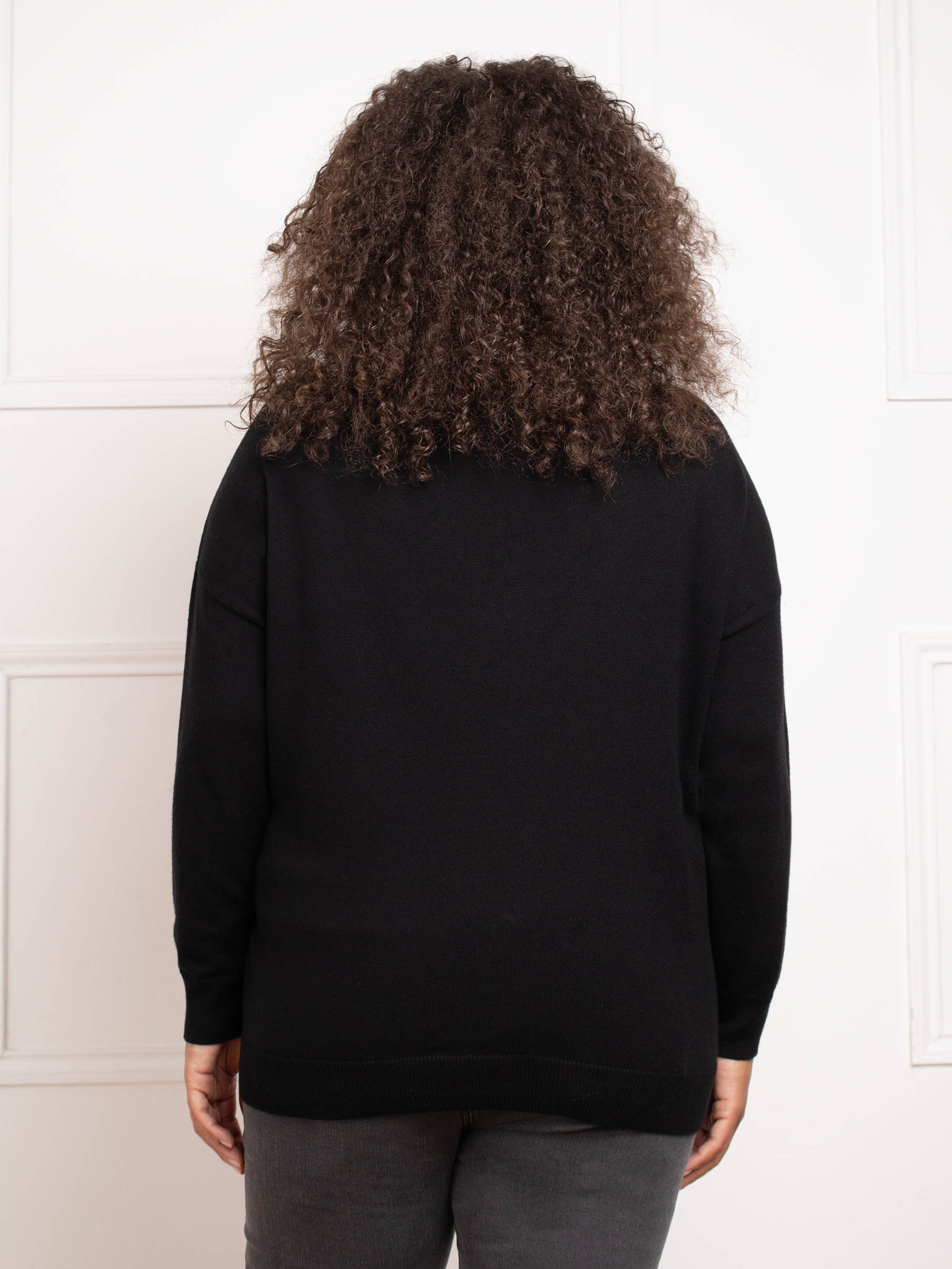 Black Wrap Detail Jumper