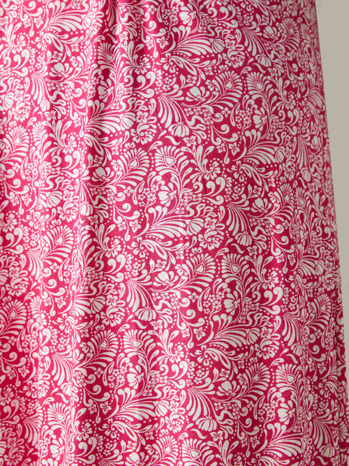 Pink Paisley Jersey Midi Dress