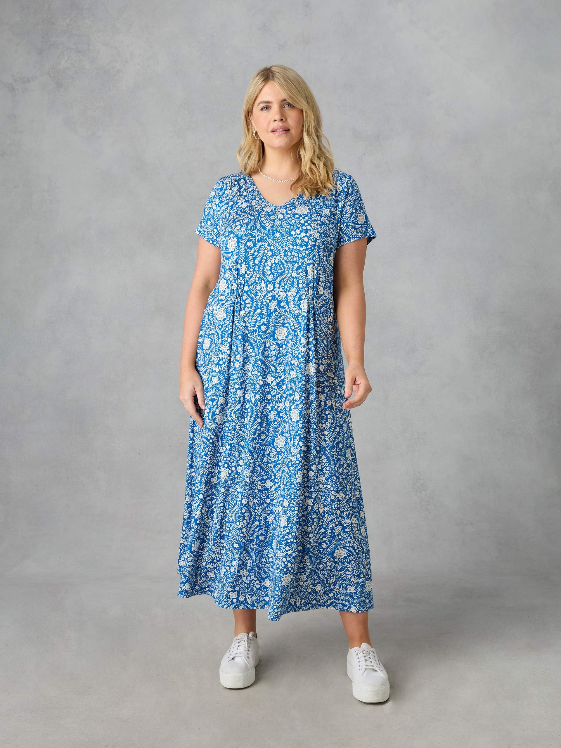 Petite Celeste A-Line Matte Jersey Dress