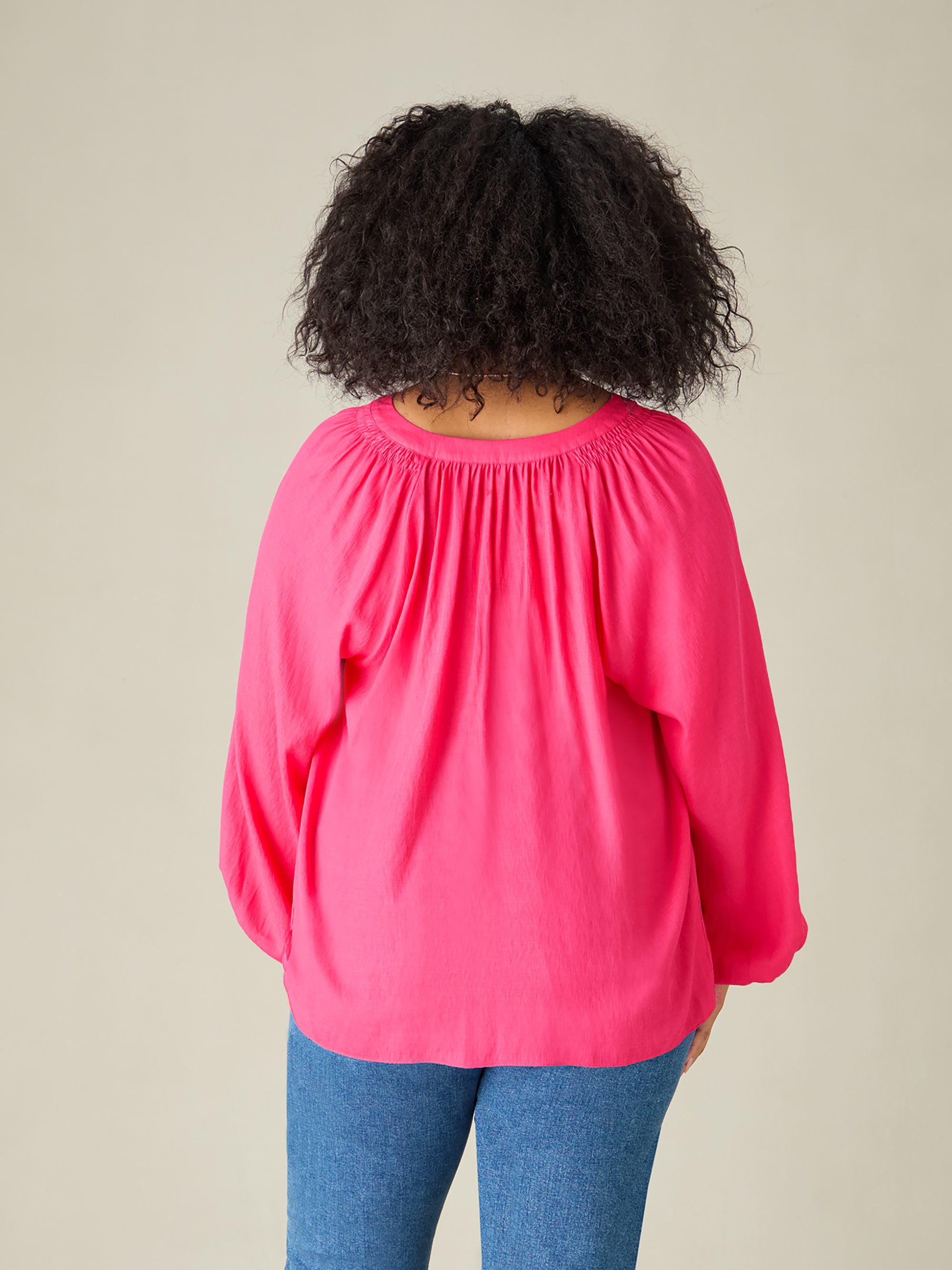 Pink Chambray Blouse