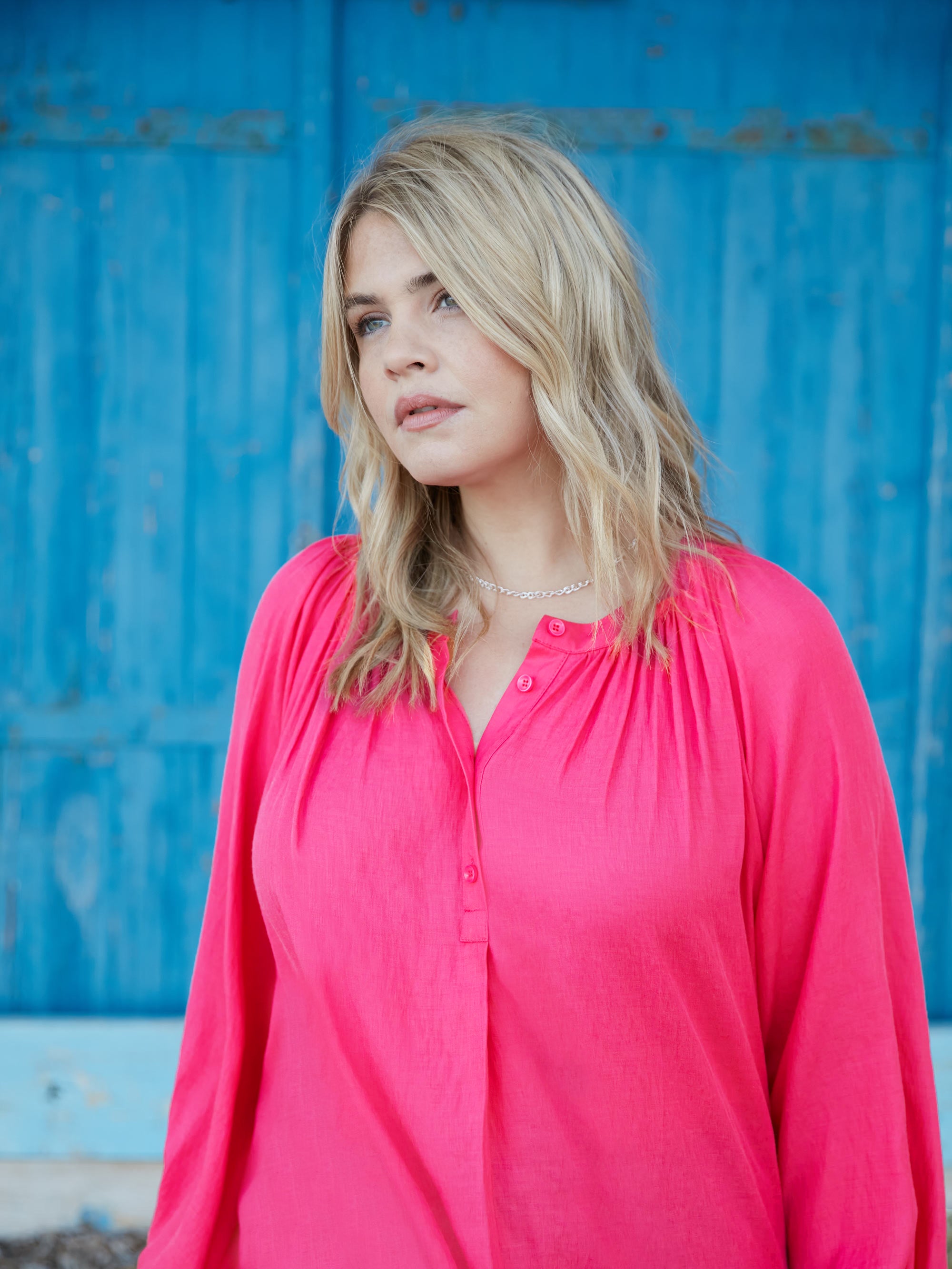 Pink Chambray Blouse