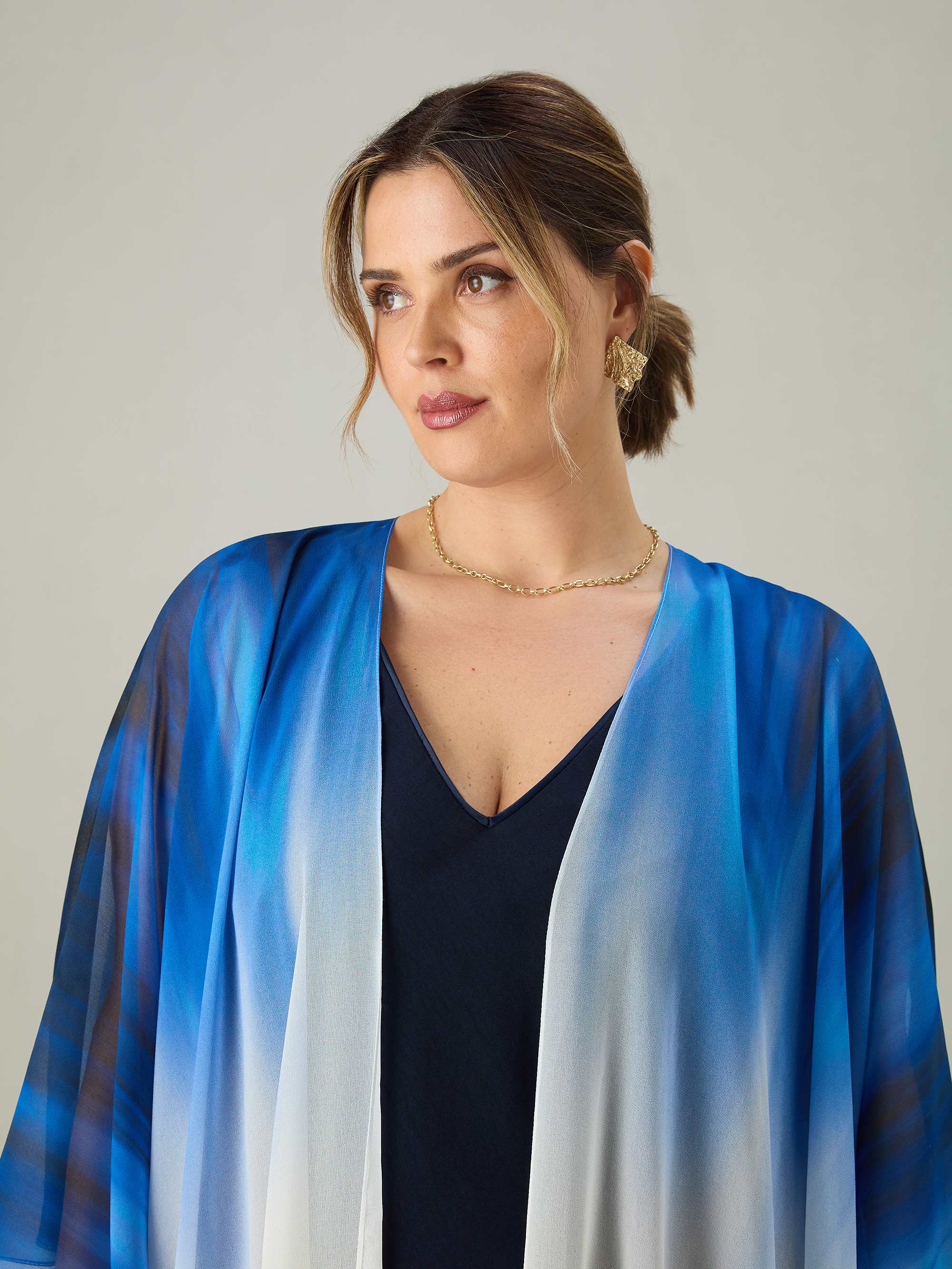 Blue Print Kimono