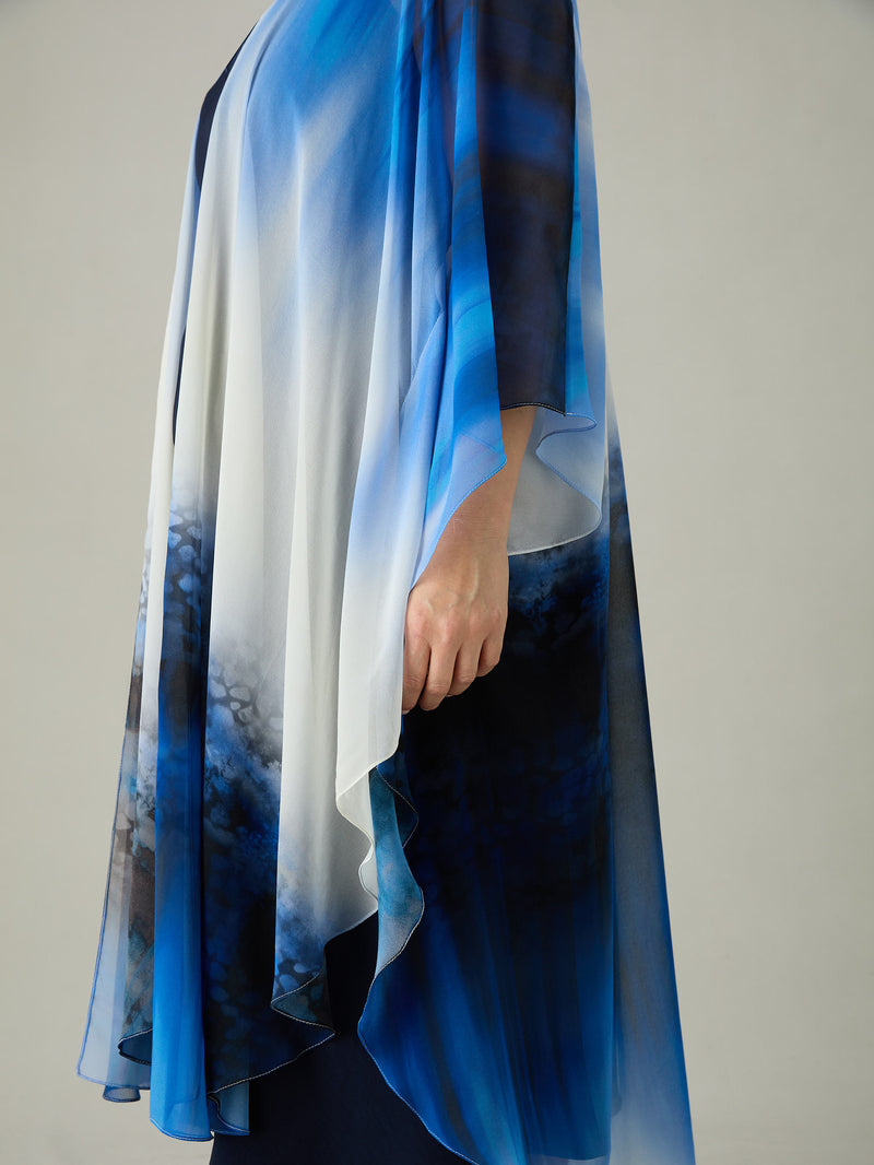 Blue Print Kimono