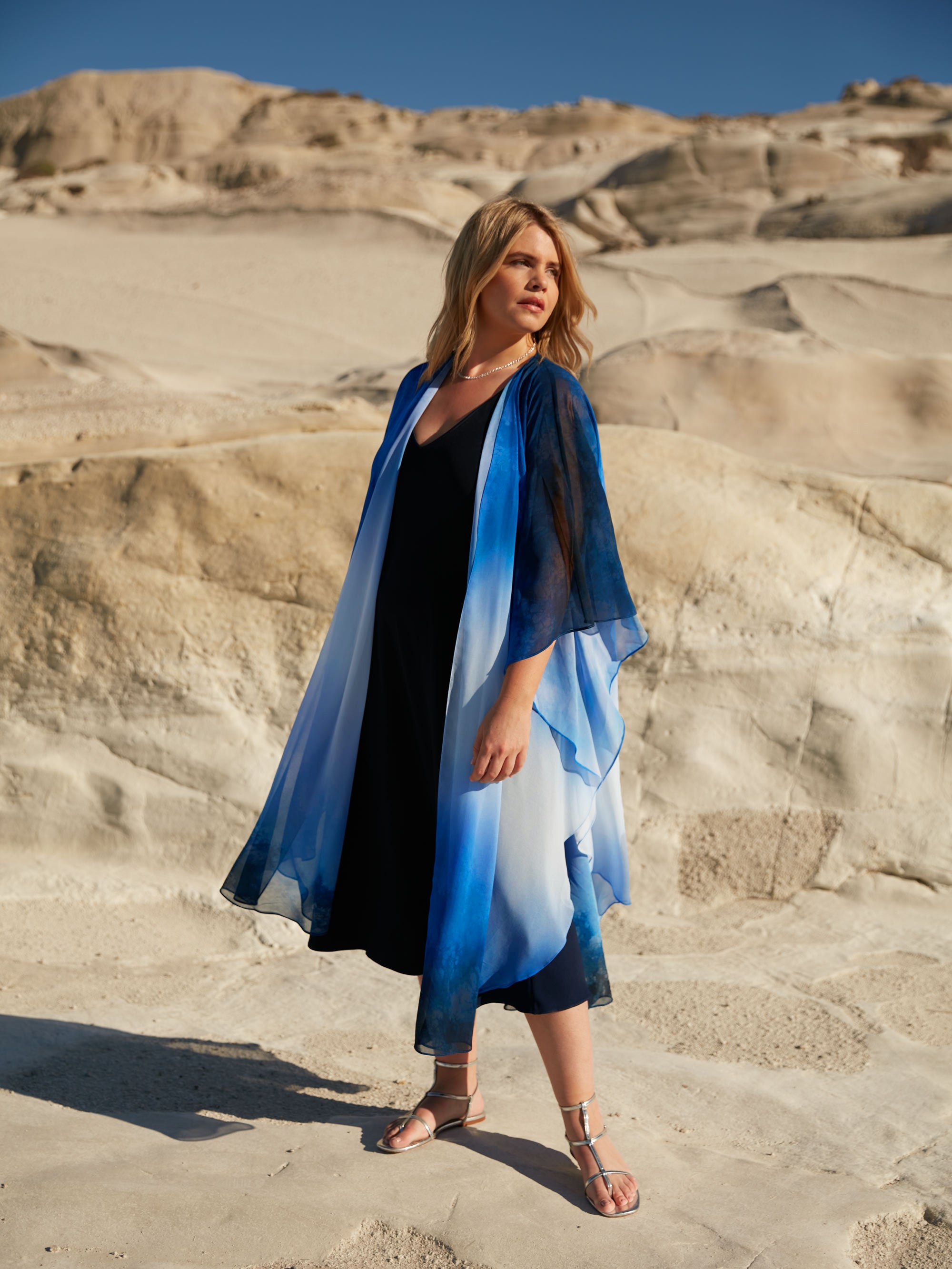 navy slip midi dress Zaya Midi Dress