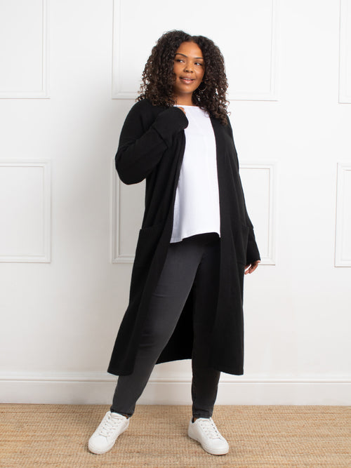 Black Longline Cardigan