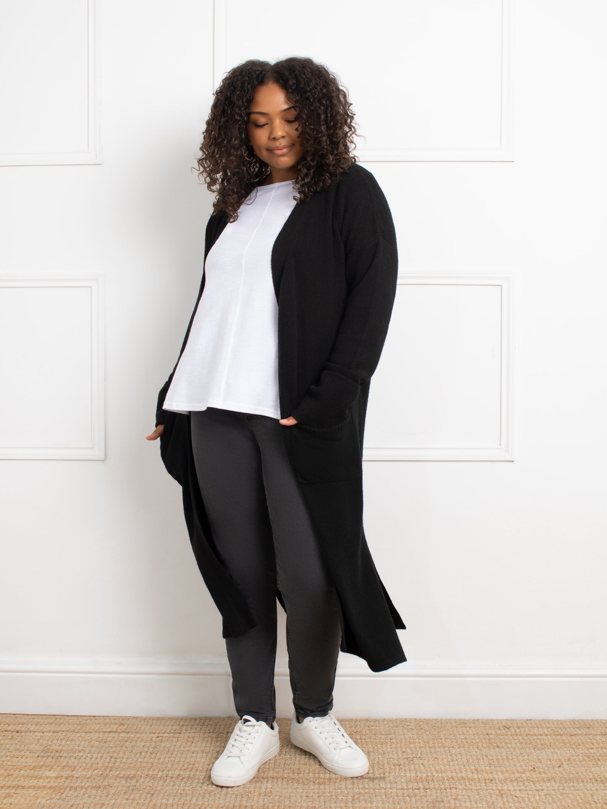 Black Longline Cardigan