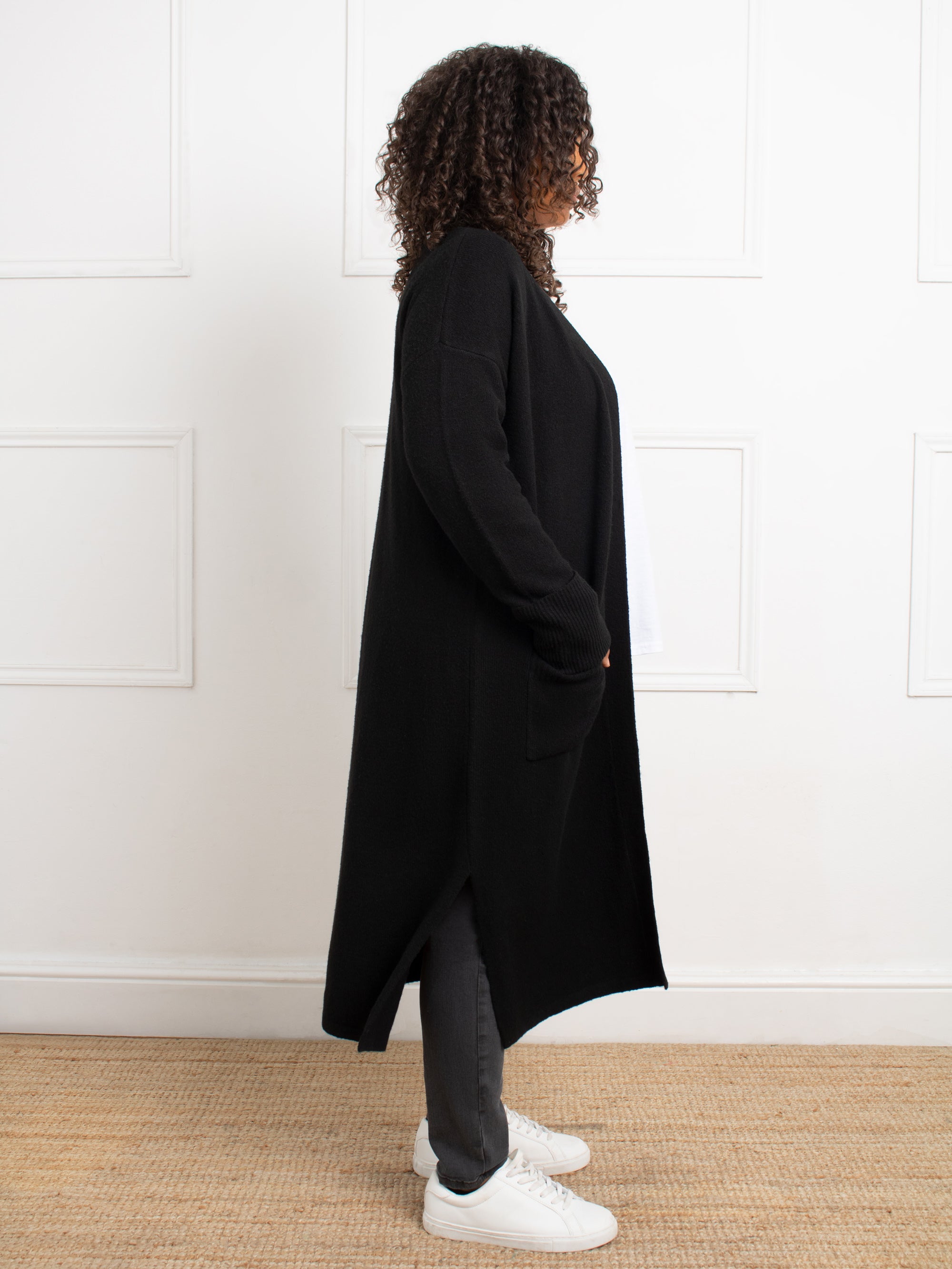 Black Longline Cardigan