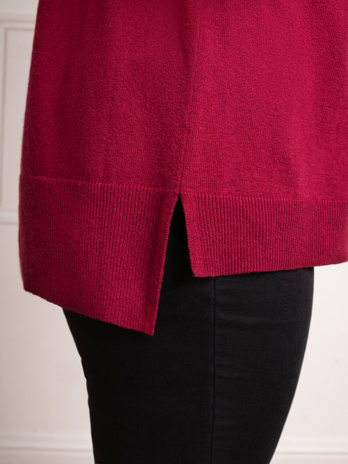 Berry Roll Neck Jumper