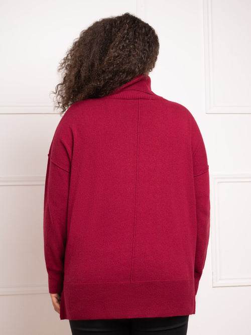 Berry Roll Neck Jumper