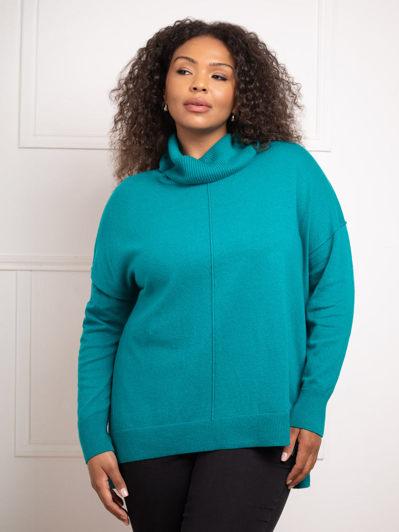 Green Roll Neck Jumper